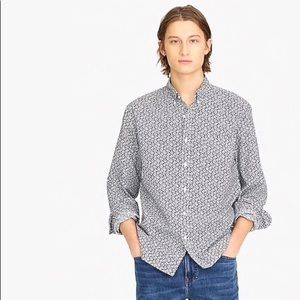 J.Crew black-and-white floral button down